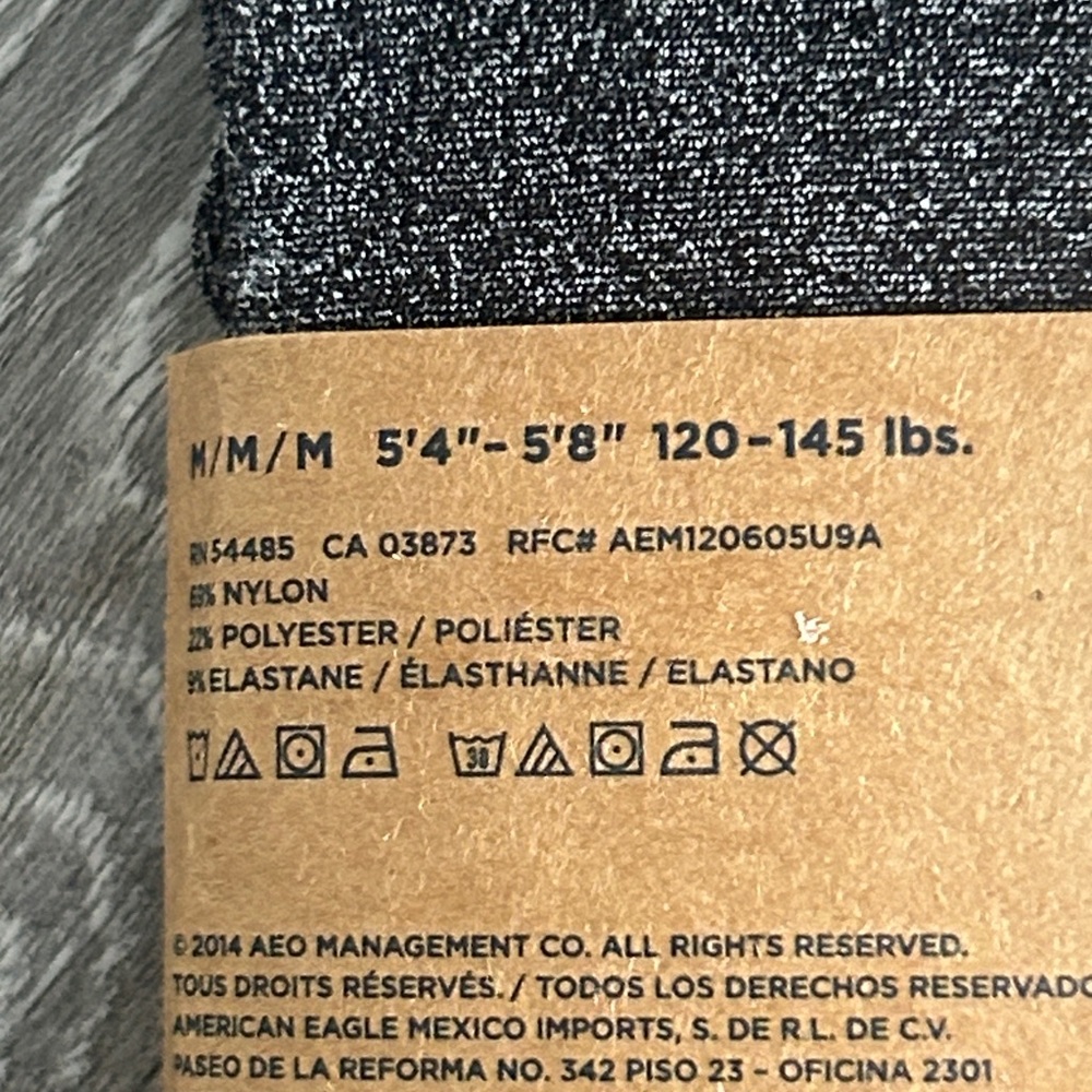 American Eagle Outfitters Dark Gray Footed Tights Size Medium NWT - Picture 3 of 3